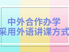 中外合作办学采用外语讲课方式吗