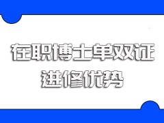 在职博士单证方式和双证方式的进修拿证流程以及其独特进修优势介绍