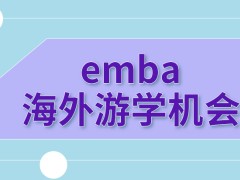 emba去海外游学的机会也是可得到的吗主要是招收哪些人群来读呢