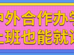 中外合作办学也是上着班就能读的项目吗读过了之后也可以得到毕业证吗