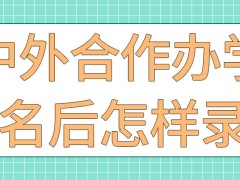 中外合作办学报名后会采用筛选制的方式来确定录取者吗被录取之后怎样上课呢