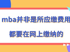 mba所有应缴费用只能在网上缴纳吗总投入成本很高吗