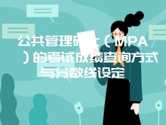 公共管理硕士（MPA）的考试成绩查询方式与分数线设定