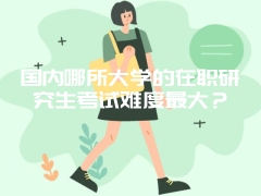 国内哪所大学的在职研究生考试难度最大？