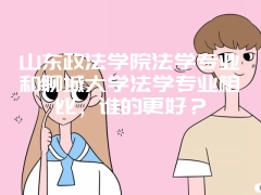 山东政法学院法学专业和聊城大学法学专业相比，谁的更好？