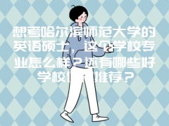 想考哈尔滨师范大学的英语硕士，这个学校专业怎么样？还有哪些好学校值得推荐？