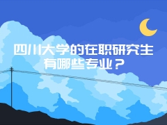 四川大学的在职研究生有哪些专业？