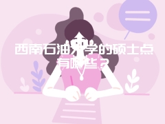 西南石油大学的硕士点有哪些？