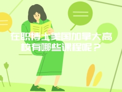 在职博士美国加拿大高校有哪些课程呢？