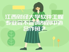 江西财经大学软件工程专业会不会调剂到中外合作班？