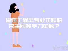 建筑工程类专业在职研究生同等学力申硕？