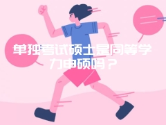 单独考试硕士是同等学力申硕吗？