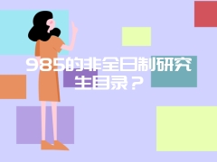 985的非全日制研究生目录？