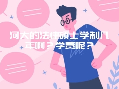 河大的法律硕士学制几年啊？学费呢？