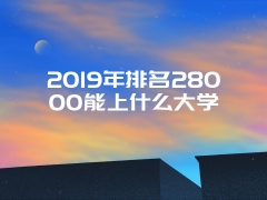 2019年排名28000能上什么大学