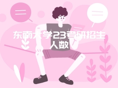 东南大学23考研招生人数