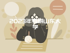 2023年考研山东大学