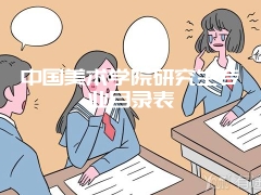 中国美术学院研究生专业目录表