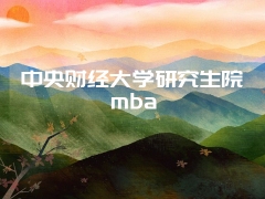 中央财经大学研究生院mba